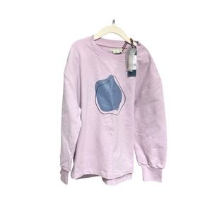 The Sunday Collective Sweatshirt Graphic Pullover 8Y Lavender Frost NEW Cotton